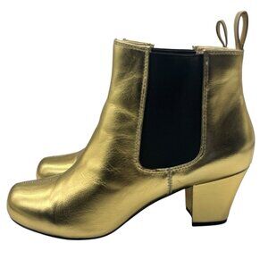 But Another Innocent Tale Ankle Boots, Heels B.A.I.T Women’s Size 10 Gold